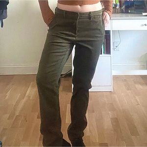 Low rise army green pants by NYDJ